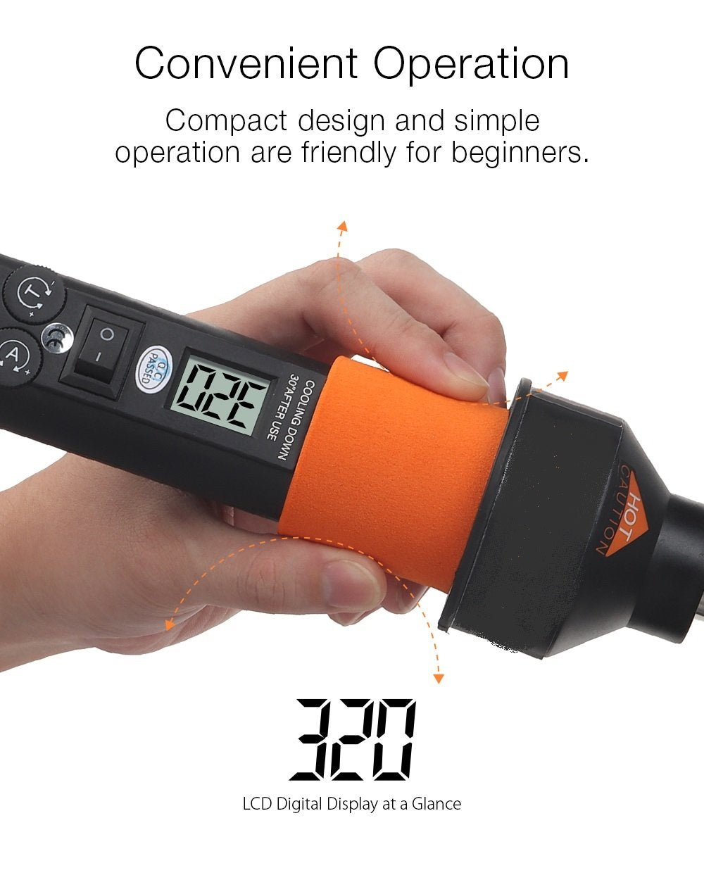 Gongjue 450W 450℃ Portable De-soldering Hot Air Tool - Electromann SA