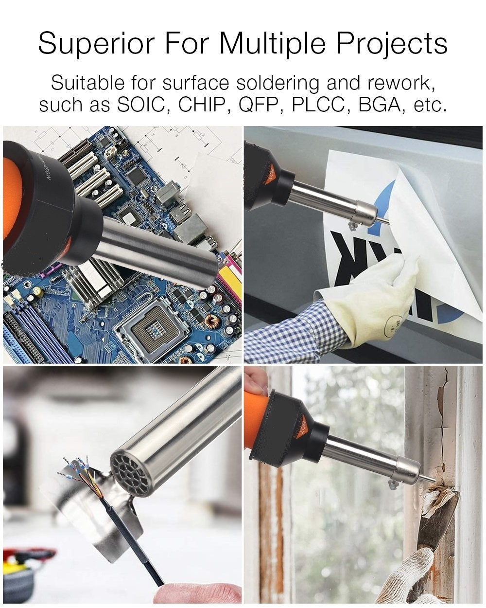 Gongjue 450W 450℃ Portable De-soldering Hot Air Tool - Electromann SA