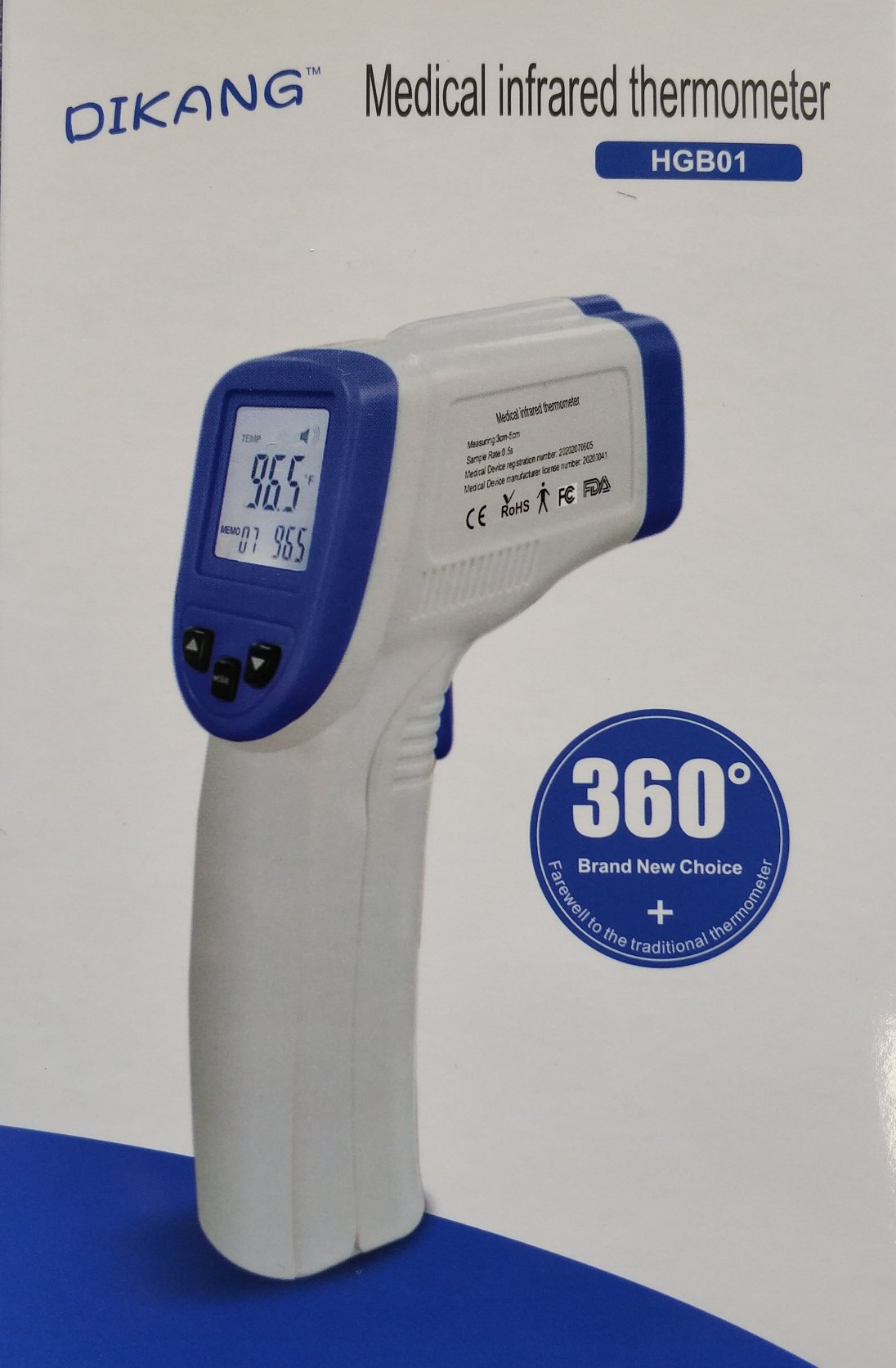 Dikang Non-Contact Medical Infrared Thermometer - Accurate and Safe Body Temperature Measurement - Electromann SA