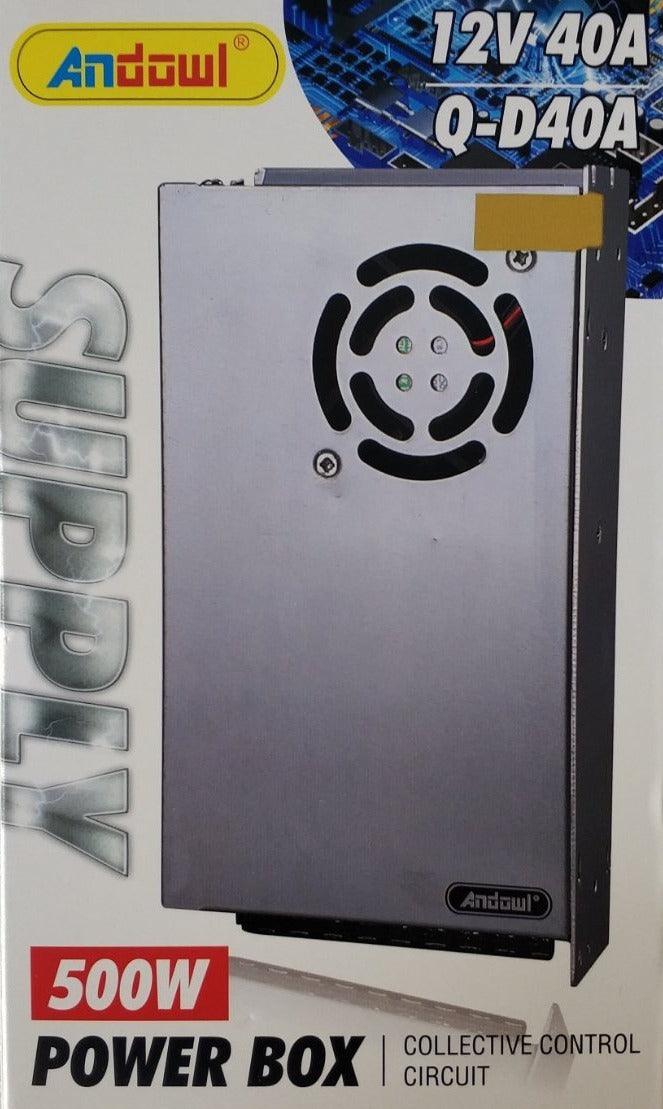 Andowl Q-D40A 220v AC to 12v DC 40A Power Supply - Efficient and Reliable Power Source - Electromann SA