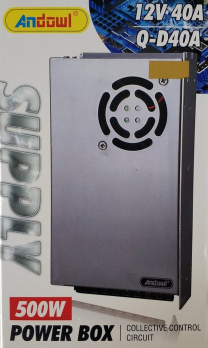Andowl Q-D40A 220v AC to 12v DC 40A Power Supply - Efficient and Reliable Power Source - Electromann SA