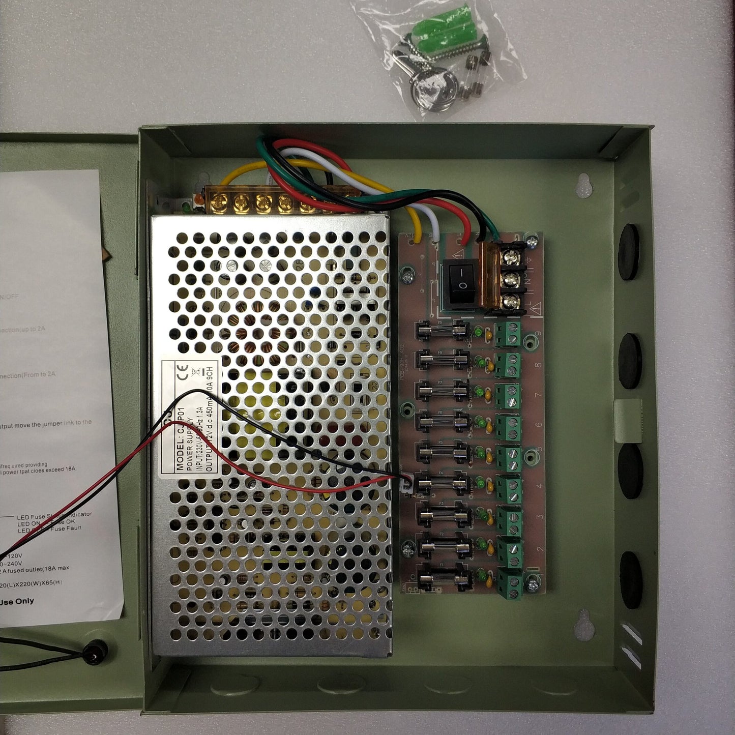12v 10 Amp Power Supply with Metal Enclosure - Electromann SA