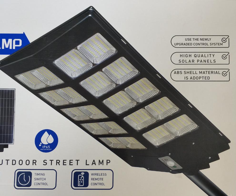 1000watt Solar Powered LED Street/Pole Light - Efficient and Eco-friendly Lighting Solution - Electromann SA