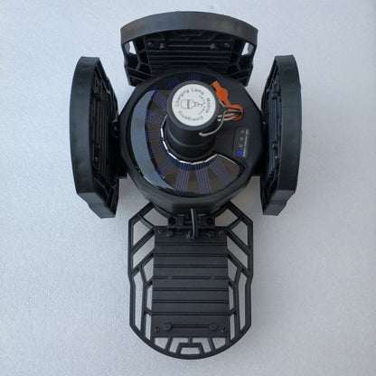 Solar Rechargeable 40W Pure White 104 LED Folding/Deformable Ceiling Light Bulb - Electromann SA