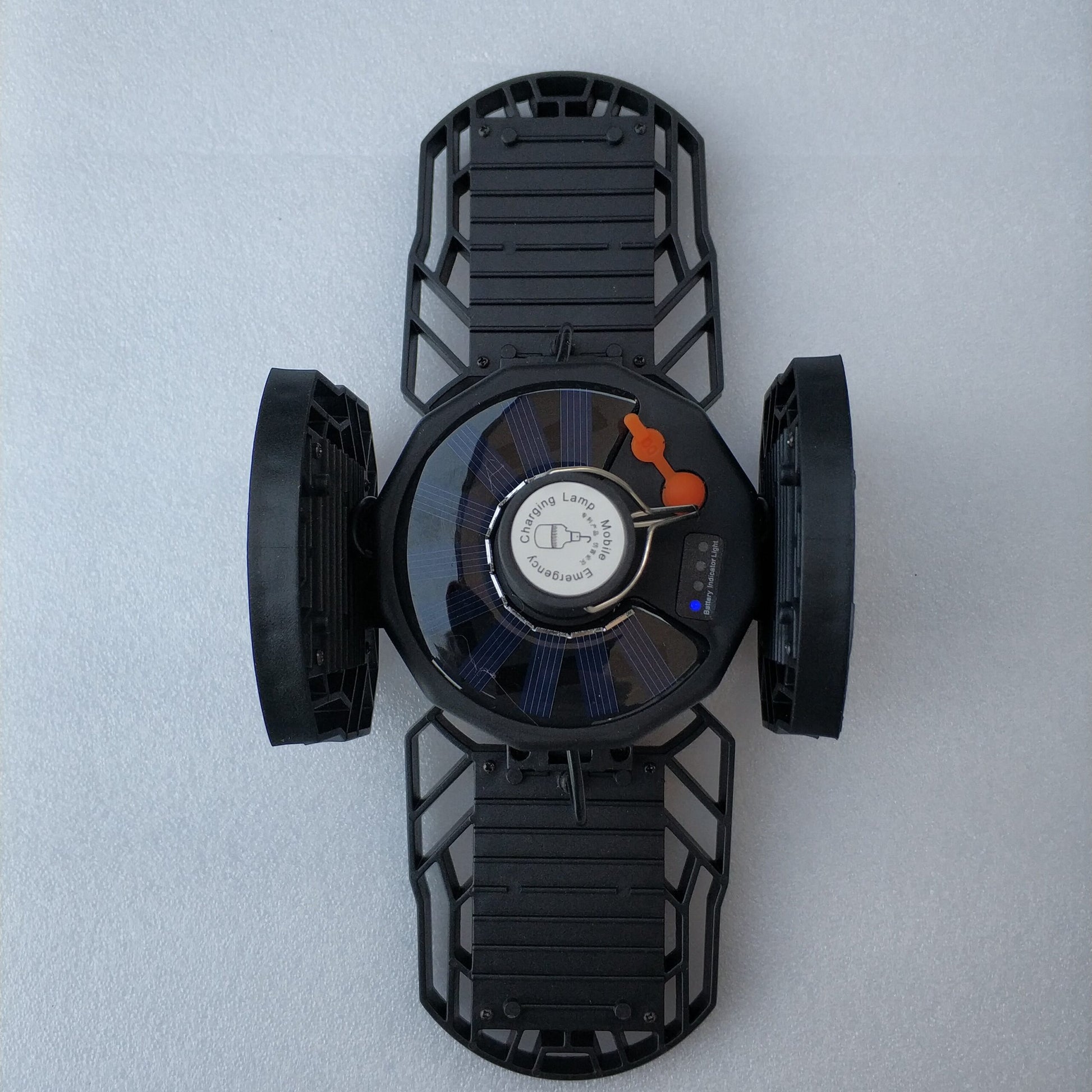 Solar Rechargeable 40W Pure White 104 LED Folding/Deformable Ceiling Light Bulb - Electromann SA