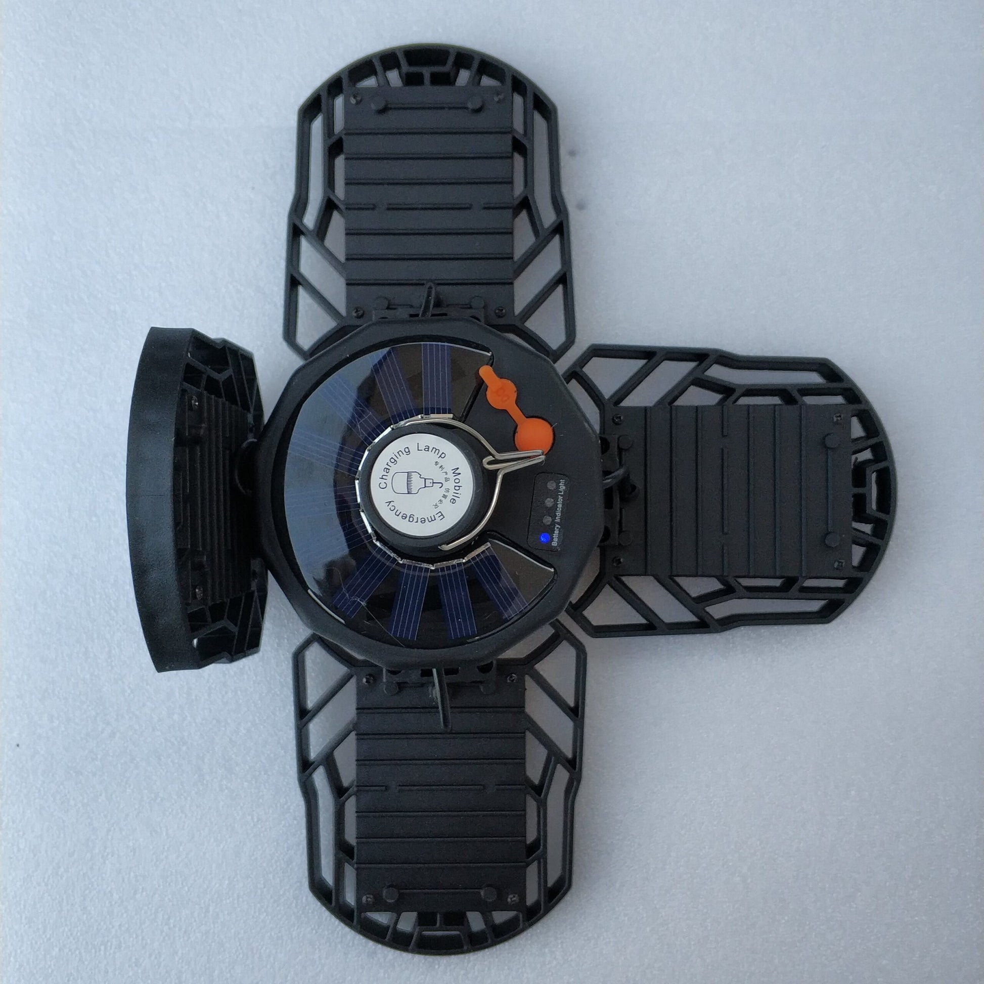 Solar Rechargeable 40W Pure White 104 LED Folding/Deformable Ceiling Light Bulb - Electromann SA