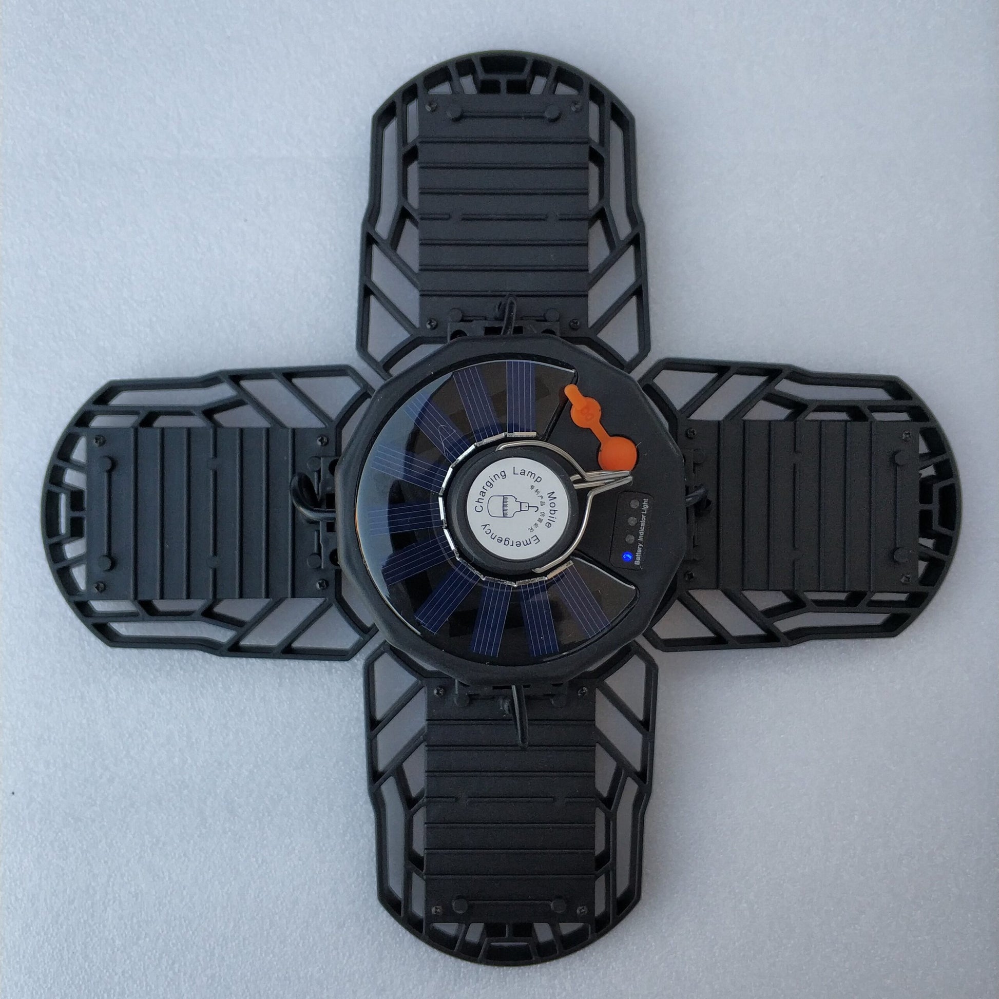 Solar Rechargeable 40W Pure White 104 LED Folding/Deformable Ceiling Light Bulb - Electromann SA