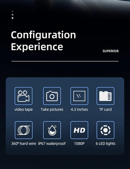 Inskam112-1 Handheld 5M Borescope with Hard Wire IP67 - Electromann SA