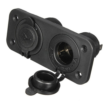 12V-24V Dual USB Charger Socket Adapter 5V 1A+2.1A - Electromann SA