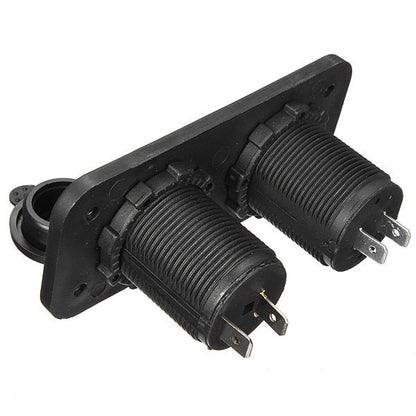 12V-24V Dual USB Charger Socket Adapter 5V 1A+2.1A - Electromann SA