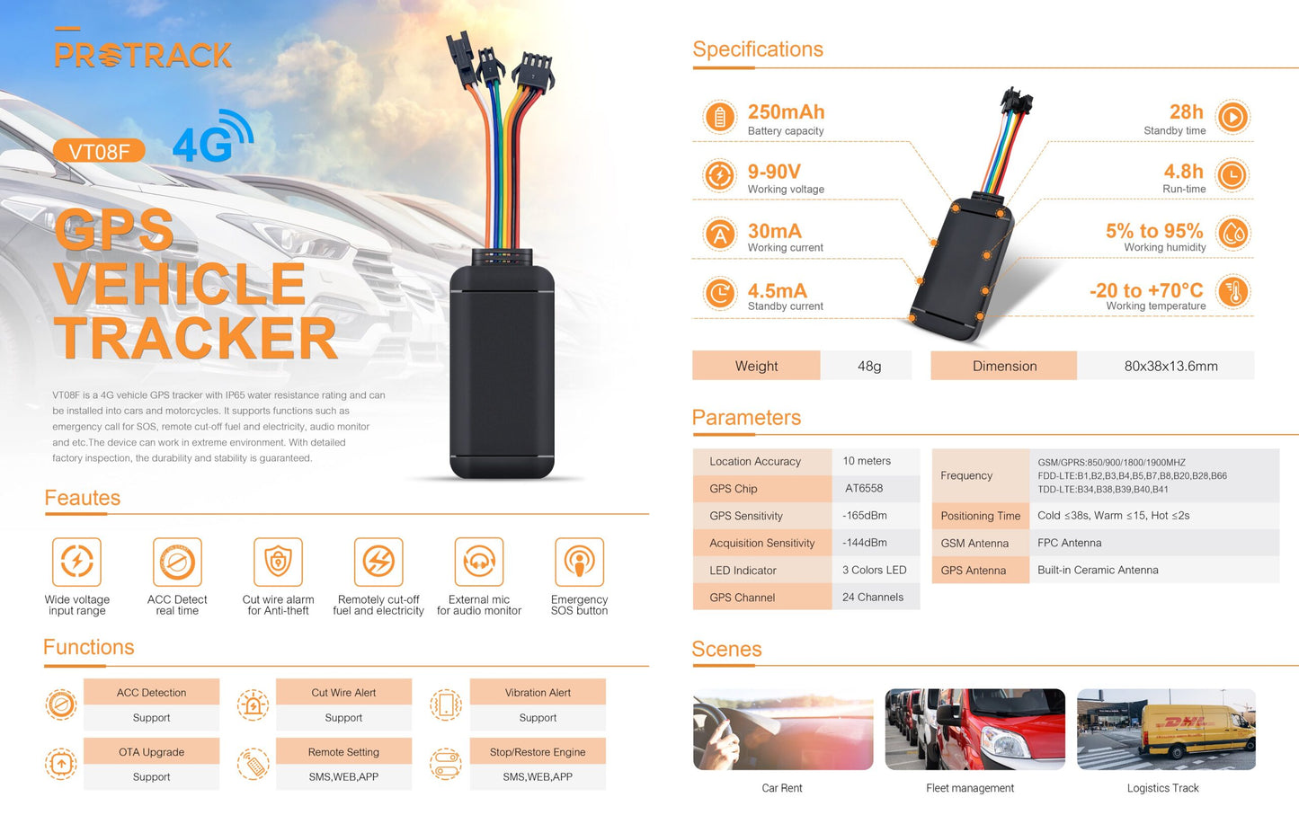 VT08F DIY 4G Lte GPS Live Web Based and Mobile App  Vehicle Tracker - Electromann SA