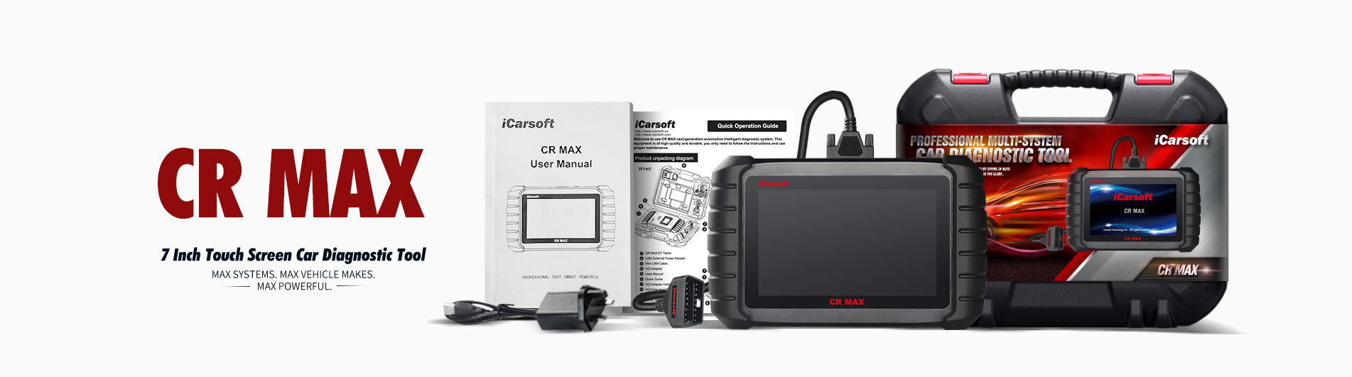 iCarsoft CR Max Multi-Brand Multi-Systems Vehicle Diagnostic Tool - Efficient Vehicle Troubleshooting - Electromann SA