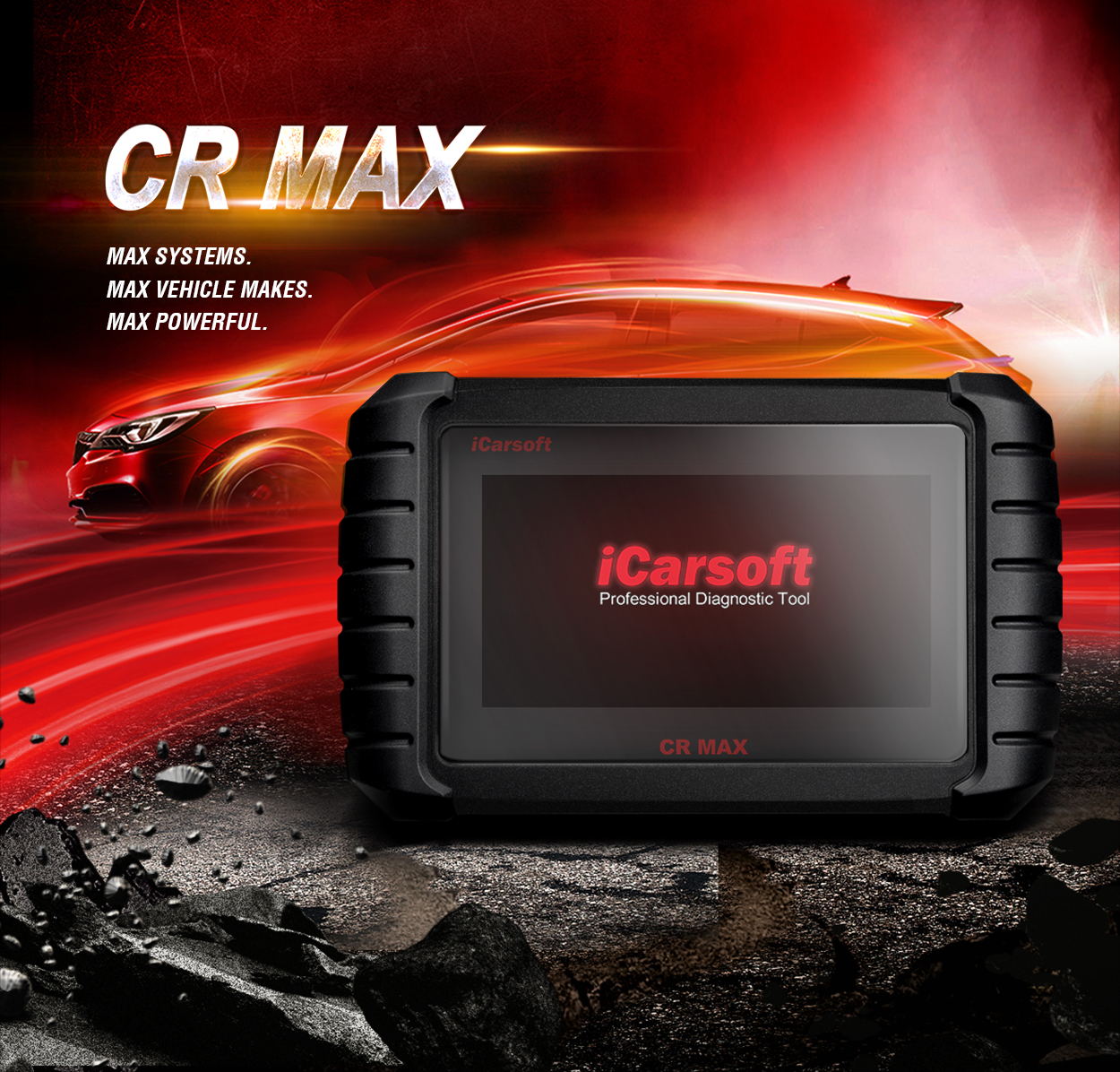iCarsoft CR Max Multi-Brand Multi-Systems Vehicle Diagnostic Tool - Efficient Vehicle Troubleshooting - Electromann SA