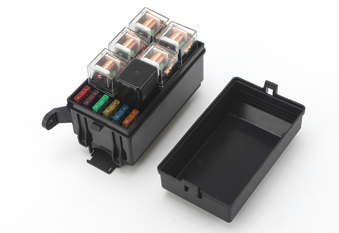 Fuse Box Auto 6 Relay Block Holders for Cars - Electromann SA