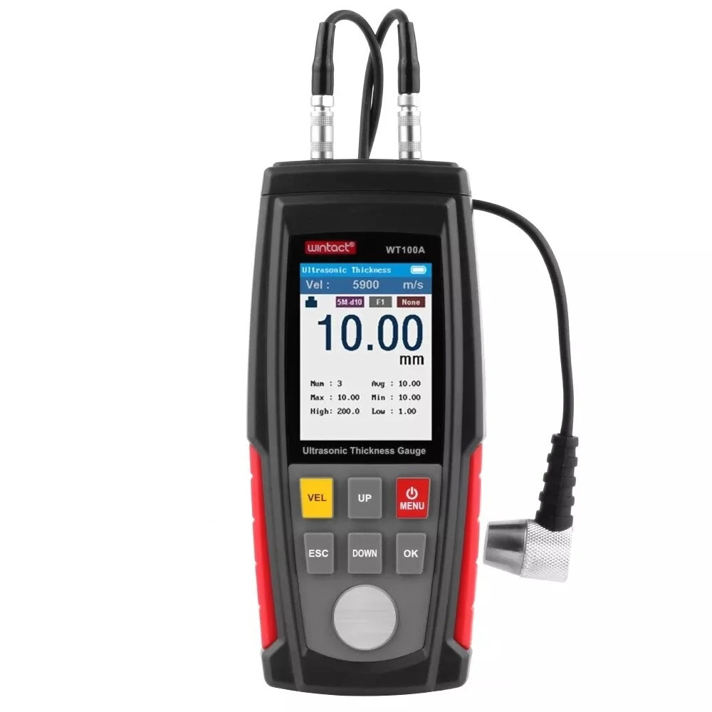WINTACT WT100A 1.00～225.0mm Digital Ultrasonic Thickness Tester - Electromann SA