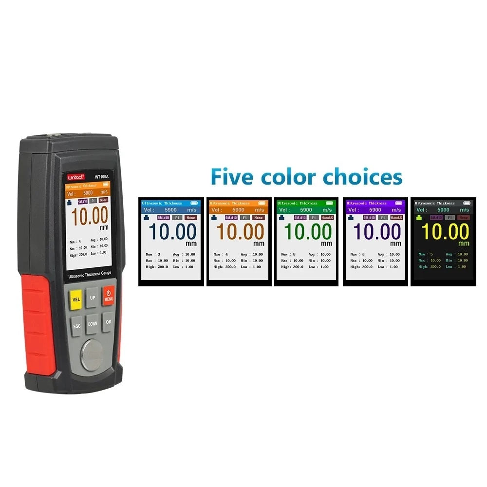 WINTACT WT100A 1.00～225.0mm Digital Ultrasonic Thickness Tester - Electromann SA