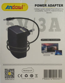 Andowl Q-L5V Power Supply 220v AC to 5V DC 3Amp - Electromann SA