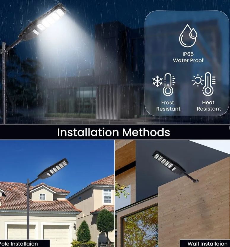 Aerbes AB-99500 LED Solar Powered Street Light 500W With Remote Control - Electromann SA