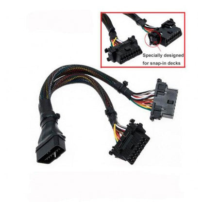 Military Line OBD2 2 In 1 Extension Cable 30CM - Electromann SA