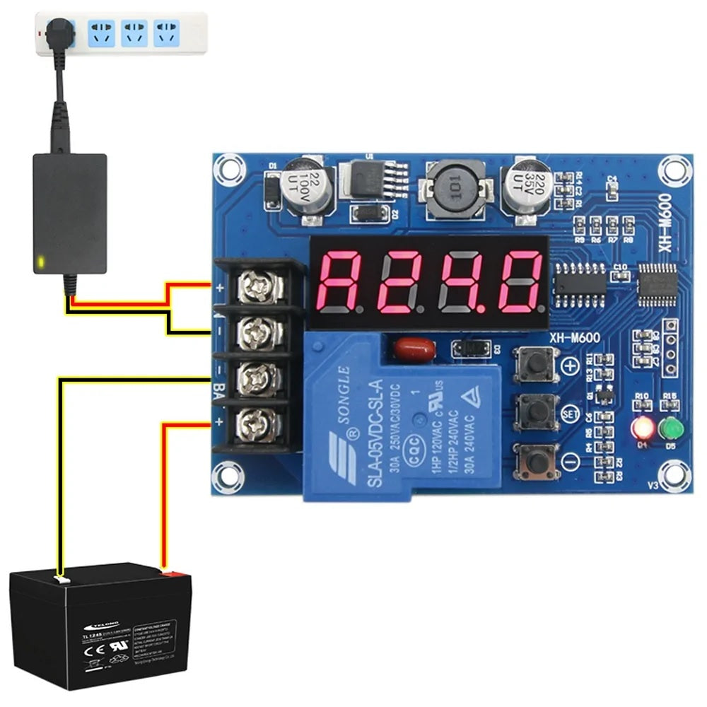 XH-M600 DC 6V-60V 30A Digital Lithium Battery Charger - Efficient and Reliable Charging for Lithium Batteries - Electromann SA
