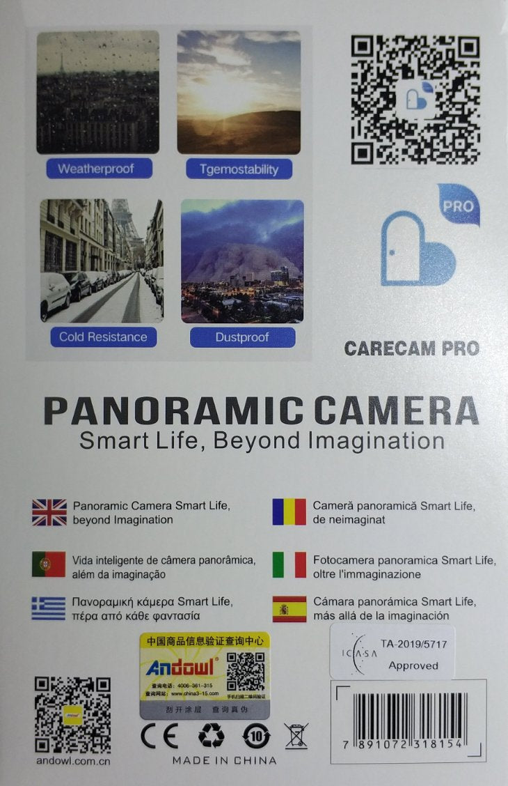 Andowl Q-S902 Wifi 2K HD Outdoor Panoramic Smart IP PTZ Camera - Electromann SA