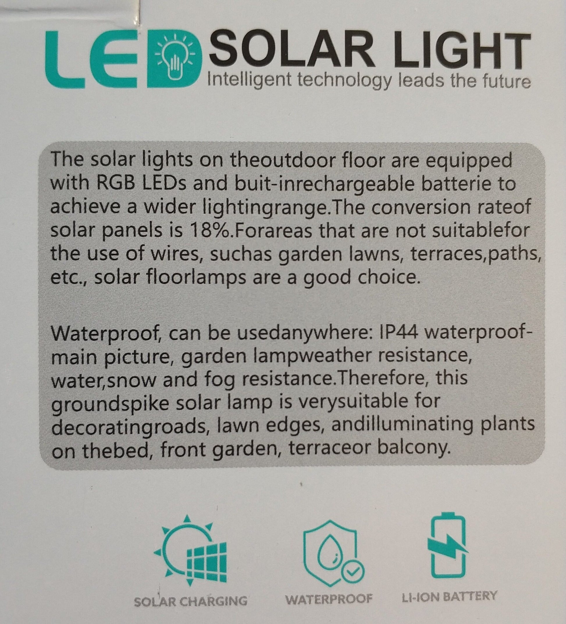 Aerbes AB-TA125 Solar Outdoor Ground LED light - Electromann SA