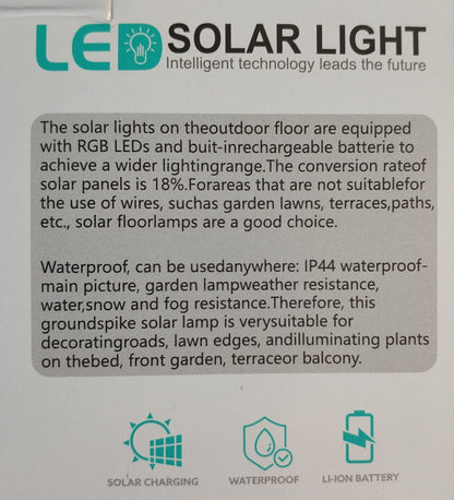 Aerbes AB-TA125 Solar Outdoor Ground LED light - Electromann SA