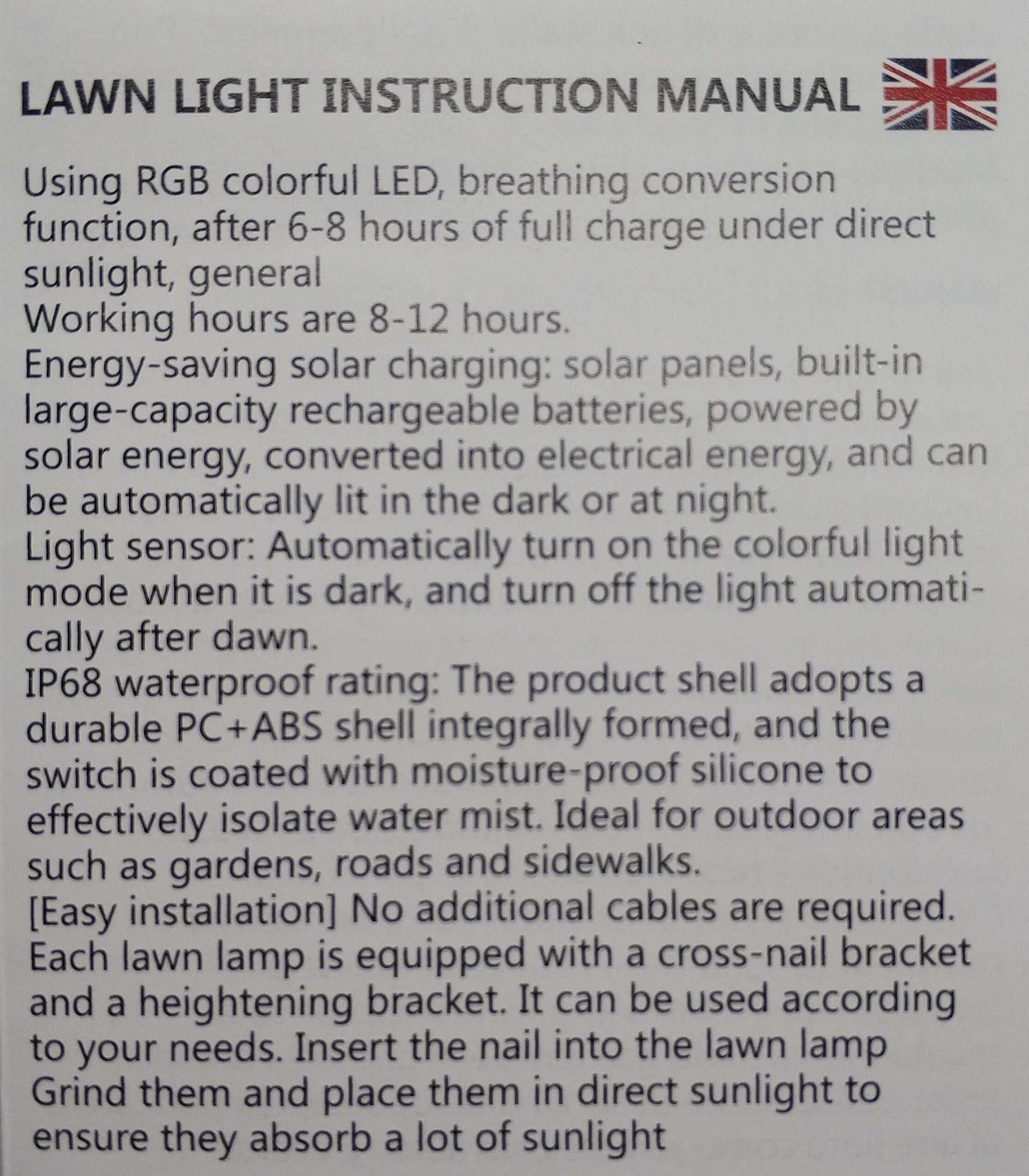 Aerbes AB-TA125 Solar Outdoor Ground LED light - Electromann SA