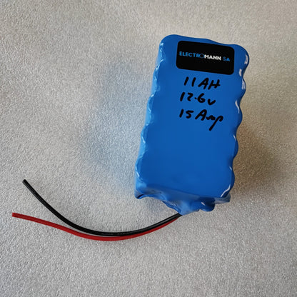 12.6v 11Ah Rechargeable Li-ion Battery Pack with BMS - Electromann SA