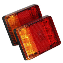 2Pcs Truck and Trailer LED Rear Tail Stop Light RED Amber - Electromann SA