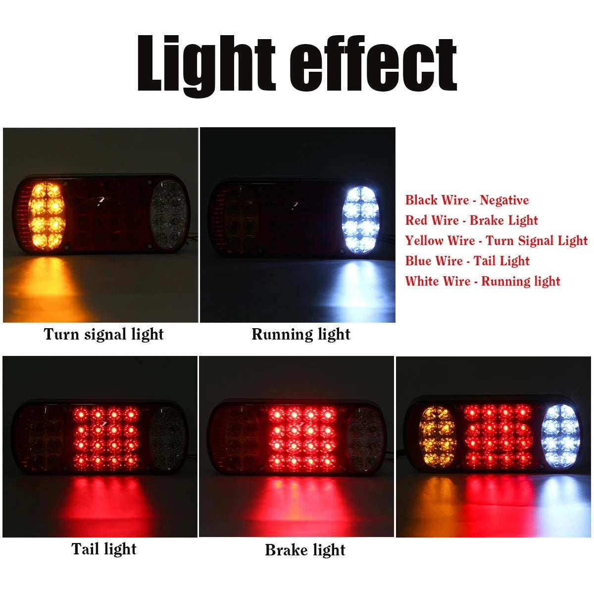 12V 32 LED Rear Stop Light Tail Brake Indicator Lamp - Electromann SA
