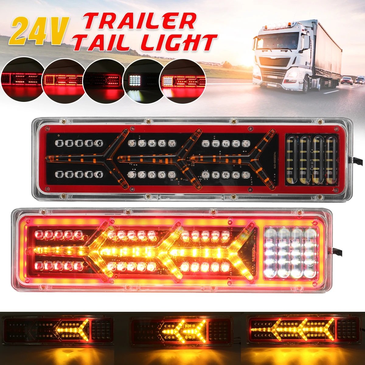 Buy the Best 1PC 12V LED Tail Light Kit for Trailers and Trucks - Improve Safety and Visibility - Electromann SA