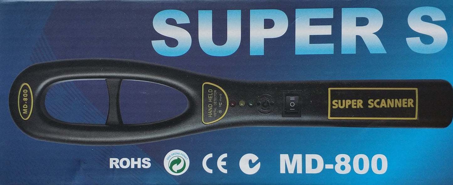 MD-800 Super Scanner Hand Held Metal Detector - Electromann SA