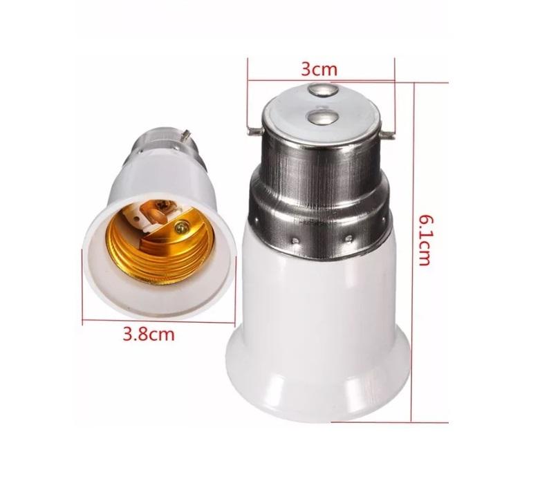 BULK SALE - Buy 10 get 1 FREE B22 to E27 LED Light Bulb Adapter - Electromann SA