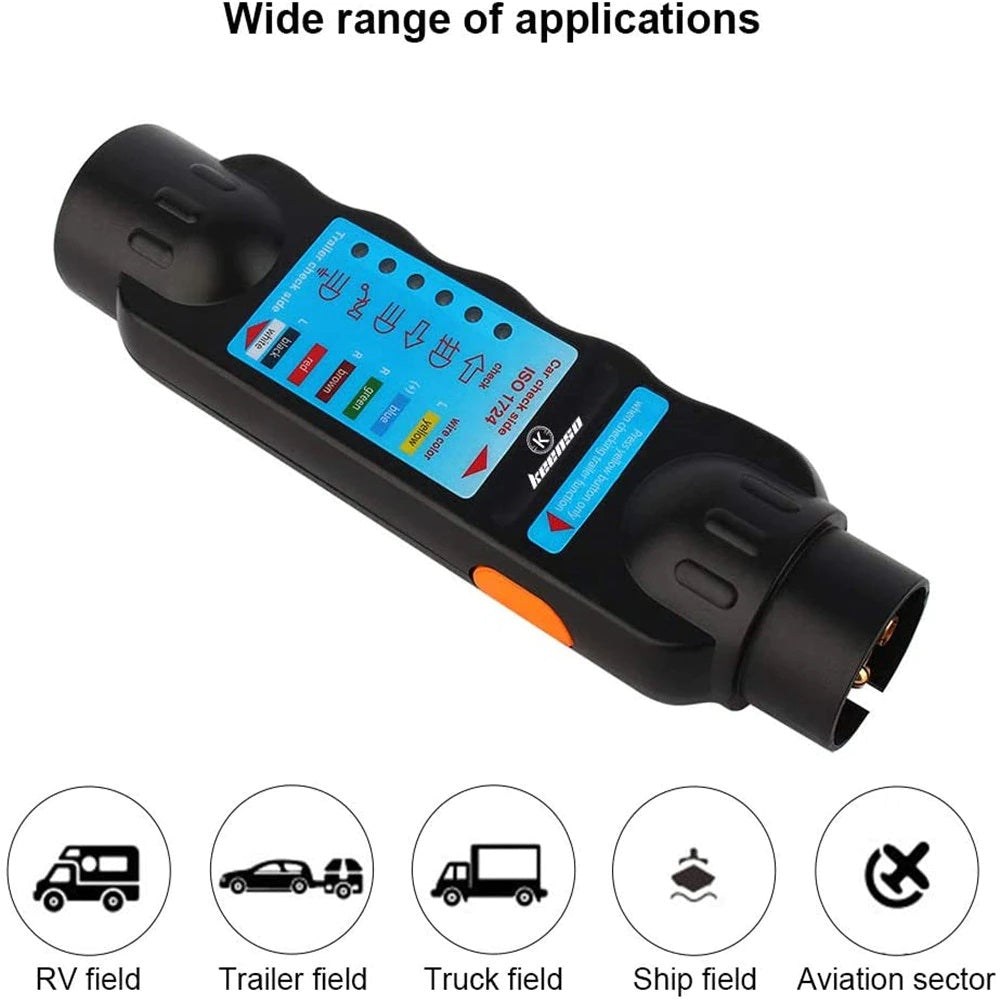 12v 7 Pin Car and Trailer Wiring Circuit Tester Tool - Electromann SA