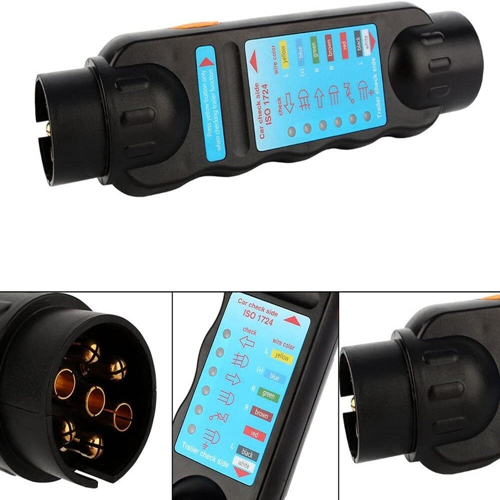 12v 7 Pin Car and Trailer Wiring Circuit Tester Tool - Electromann SA