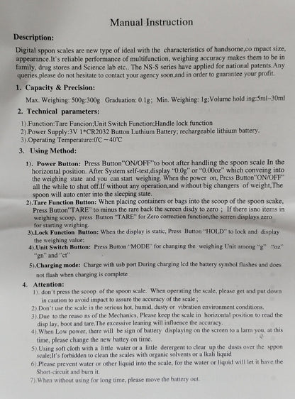 Aerbes AB-J97 Electronic Weight Mearing Spoon - Electromann SA
