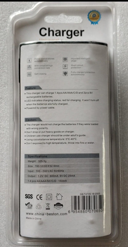 BESTON BST-C821BW Universal Battery Charger - Electromann SA