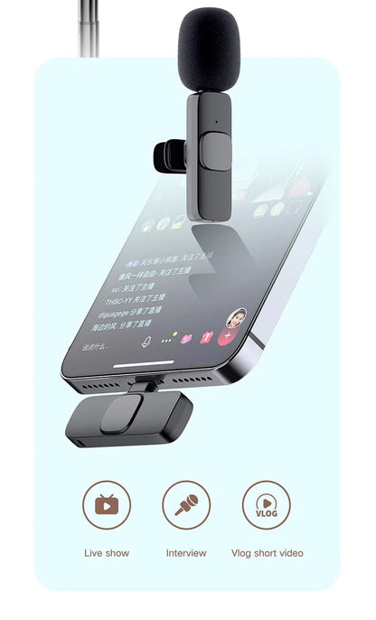M9 2.4Ghz Wireless Mobile Microphone - Crystal Clear Audio for Mobile Devices - Electromann SA