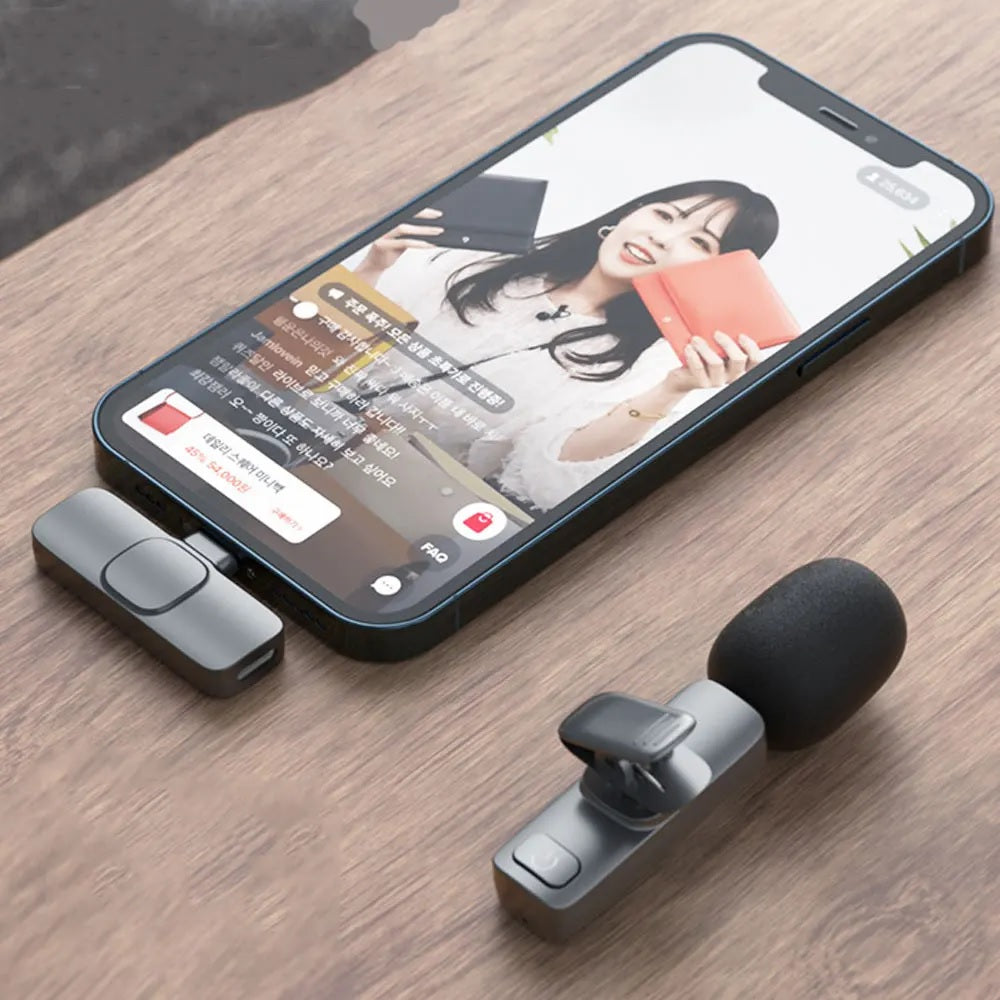 M9 2.4Ghz Wireless Mobile Microphone - Crystal Clear Audio for Mobile Devices - Electromann SA