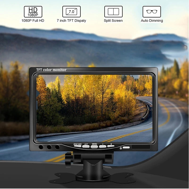 2020 Update Car DVR 7 Inch HD 1024x600P Rearview Camera System - Electromann SA
