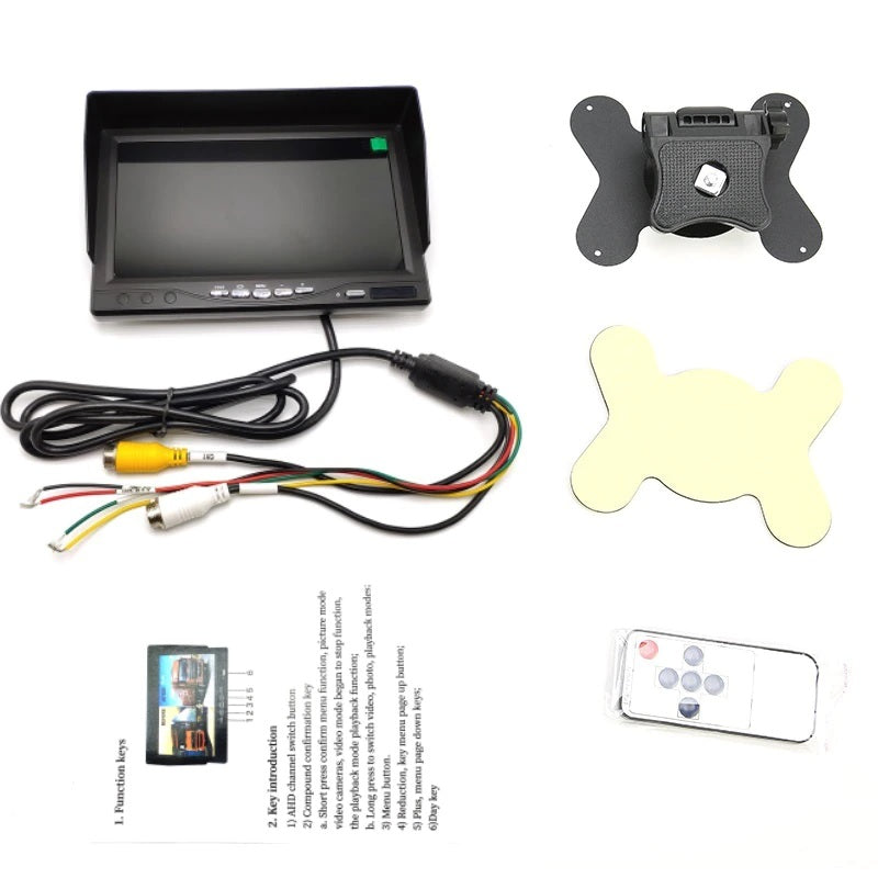 2020 Update Car DVR 7 Inch HD 1024x600P Rearview Camera System - Electromann SA