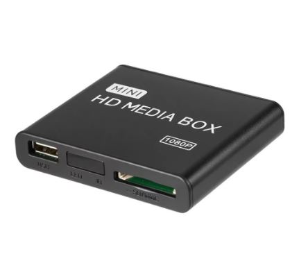 Mini Media Player 1080P Mini HDD Media Box - Electromann SA