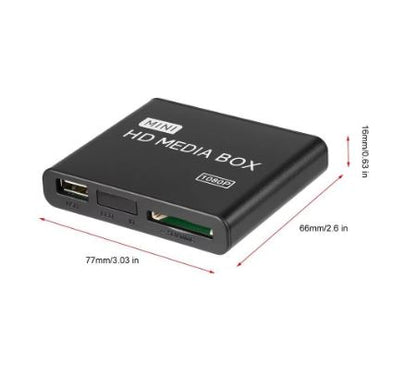 Mini Media Player 1080P Mini HDD Media Box - Electromann SA