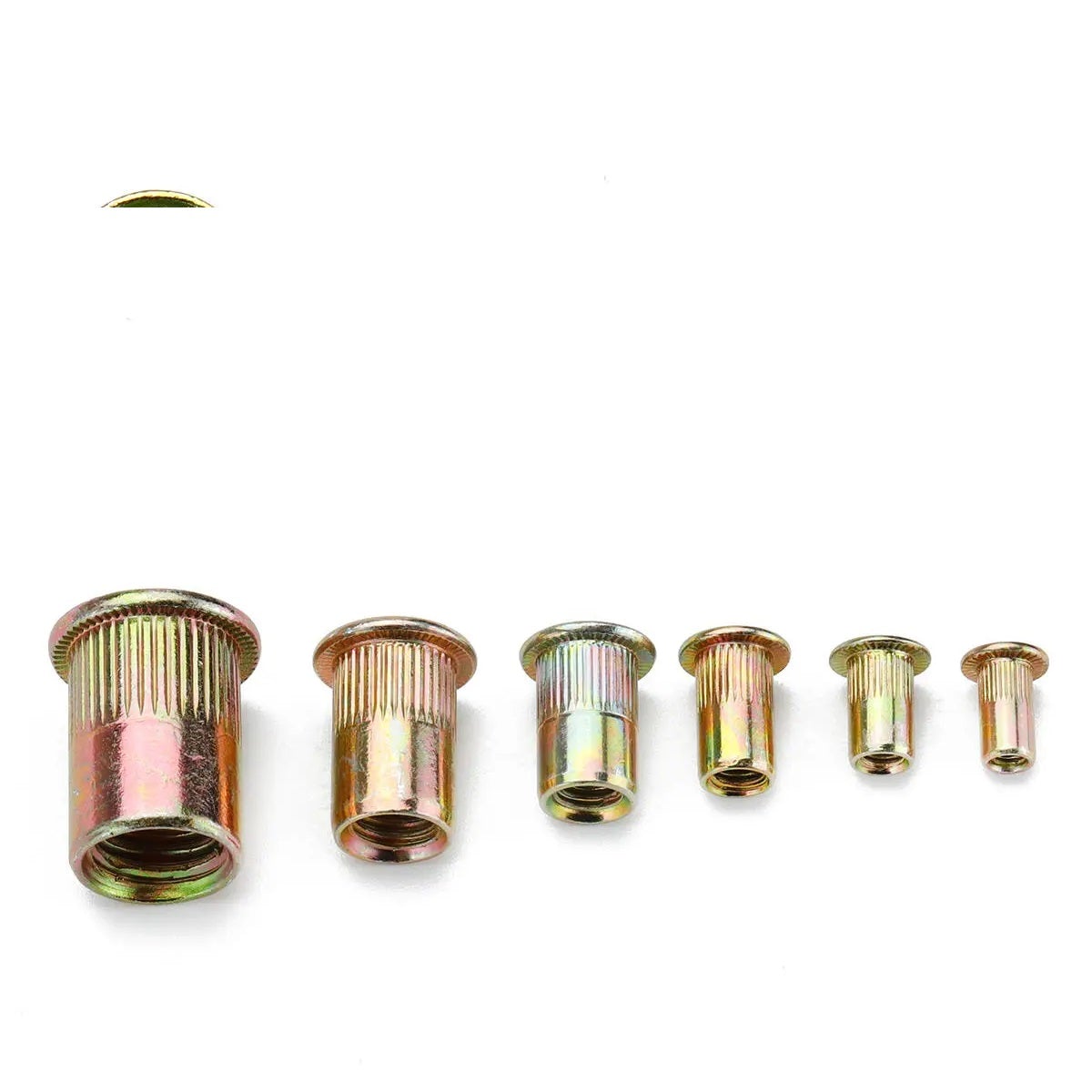 166pcs Blind Rivnut Carbon Steel Flat Head Threaded Insert Nut Kit - Electromann SA
