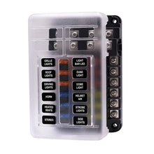 12-32V Car 12Way Fuse Box Holder M5 Stud with LED Indicator Light - Electromann SA