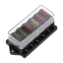 6Way Car Blade Fuse Box with Fuses - Electromann SA