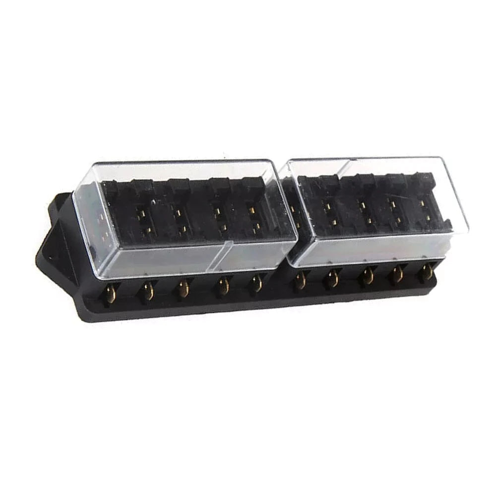 10Way Car Blade Fuse Box with Fuses - Electromann SA