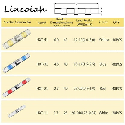 800Pcs Heat Shrink Butt Crimp Solder Seal Electrical Connectors - Electromann SA