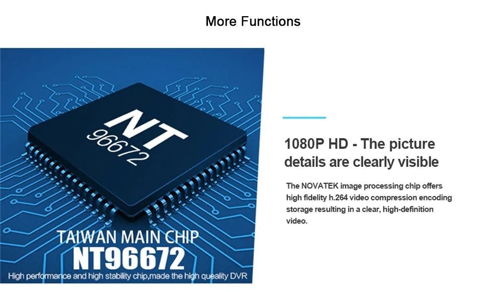 FHD 2K Wifi Android/iOS Mobile App Dash Camera DVR - Capture and Control Your Driving Moments in Full HD 2K Resolution - Electromann SA